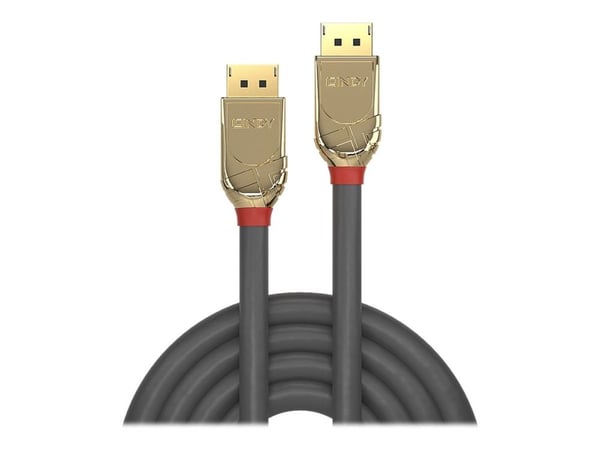 Lindy Gold Line - DisplayPort-kabel - DisplayPort (hann) til DisplayPort (hann) - DisplayPort 1.2 - 15 m - 4K-støtte - grå