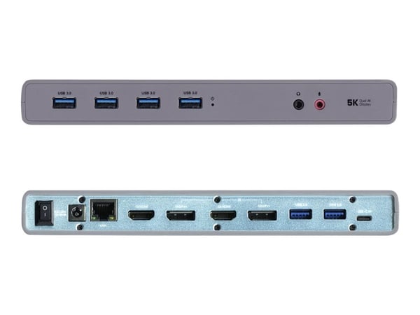 i-Tec USB-C / USB-A 3.0 4K Dual Video Docking Station - Dokkingstasjon - USB-C - 1GbE - Europa