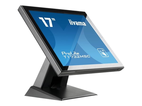 iiyama ProLite T1732MSC-B5X - LED-skärm - 17" - pekskärm - 1280 x 1024 - TN - 250 cd/m² - 1000:1 - 5 ms - HDMI, VGA, DisplayPort - högtalare - svart