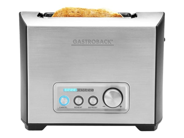 Gastroback Design PRO 2S - Brødrister - 2 skive - 2 Spor - børstet rustfritt stål