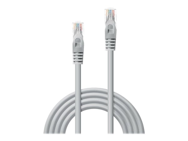 Lindy - Patchkabel - RJ-45 (han) til RJ-45 (han) - 10 m - UTP - CAT 5e - formet, knastfri - grå