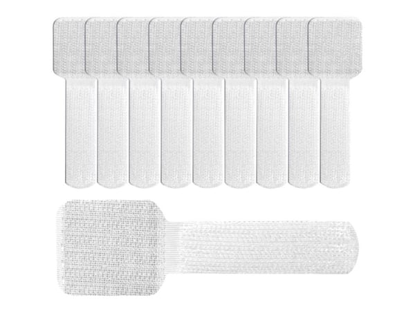 LTC PRO Wall - Kabelhållare - bordsmontering, väggmontering - 9 cm - vit (paket om 50)