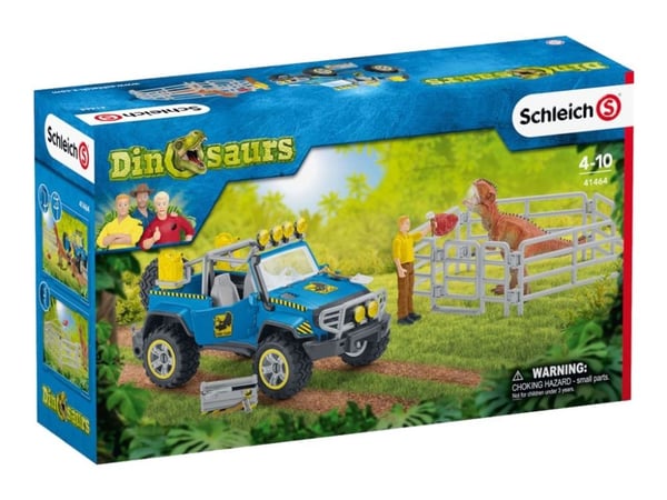 Schleich terrengkjøretøy med dino-utpost