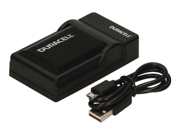 Duracell - USB-batterilader - svart - for Canon LC-E6, LC-E6E, XC10, XC15; EOS 5D, 5DS, 60, 6D, 70, 7D, 80, 90, R, R5, R6, R7, Ra