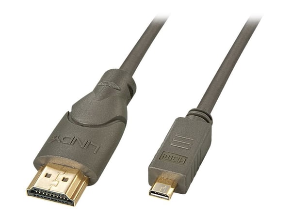 Lindy 41350, 0,5 m, HDMI-tyyppi A (vakio), HDMI-tyyppi D (mikro), 3D, 10,2 Gbit/s, musta