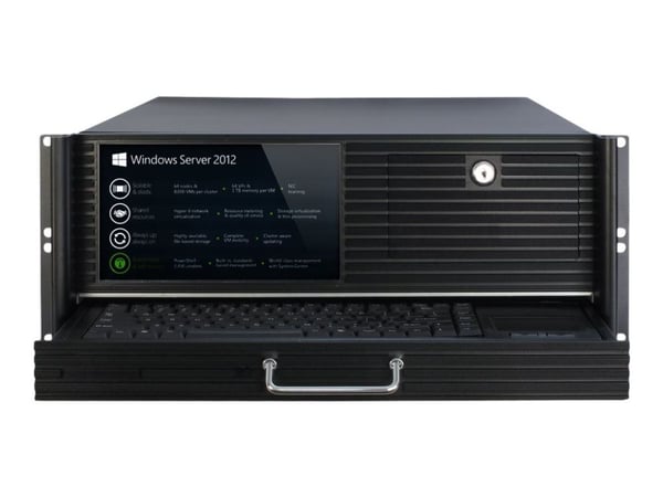 Inter-Tech 4U 4452-TFT, Teline, Palvelin, Musta, ATX, mikro ATX, Mini-ITX, Terästä, HDD, Teho