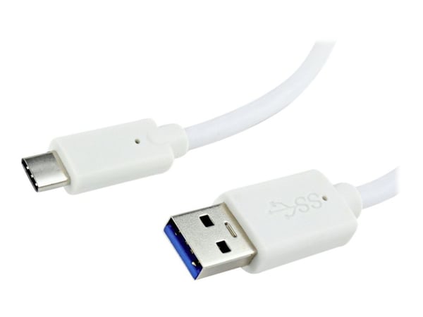 Cablexpert - USB-kabel - USB-type A (hann) til USB-C (hann) - USB 3.1 - 3 A - 1.8 m - formstøpt - hvit