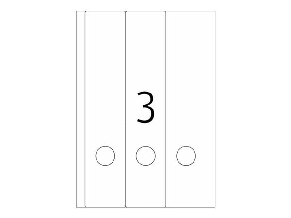 HERMA Special - Papir - matt - permanent selv-adhesiv - belagt - hvit - 61 x 297 mm - 90 g/m² - 75 etikett(er) (25 ark x 3) filmappeetiketter