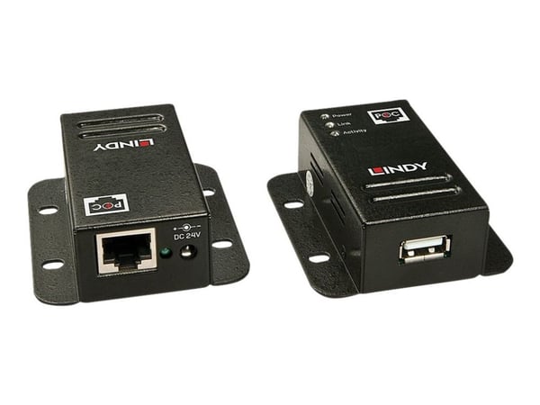 Lindy 42680, Verkkolähetin ja -vastaanotin, 50 m, 480 Mbit/s, Cat5, Cat5e, Cat6, NS1021, Musta