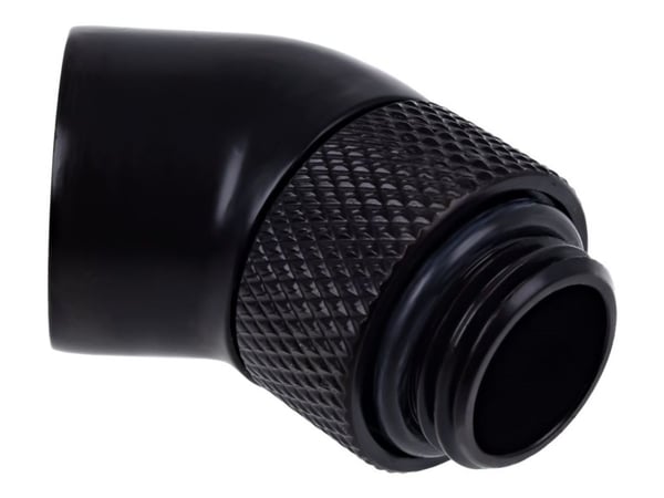 Alphacool Eiszapfen Connector Series - Vinklet armaturadapter for væskekjølesystem - mørkesvart