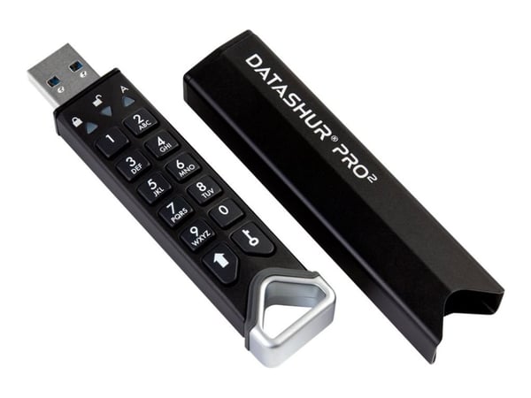 iStorage datAshur Pro2 - USB-flashstasjon - kryptert - 32 GB - USB 3.2 Gen 1 - FIPS 140-2 Level 3
