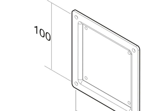 Neomounts FPMA-VESA100 - Monteringskomponent (VESA-adapterplate) - for LCD-skjerm - svart - skjermstørrelse: 10"-30"