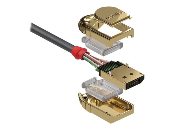 Lindy Gold Line - DisplayPort-kabel - DisplayPort (hann) til DisplayPort (hann) - DisplayPort 1.2 - 15 m - 4K-støtte - grå
