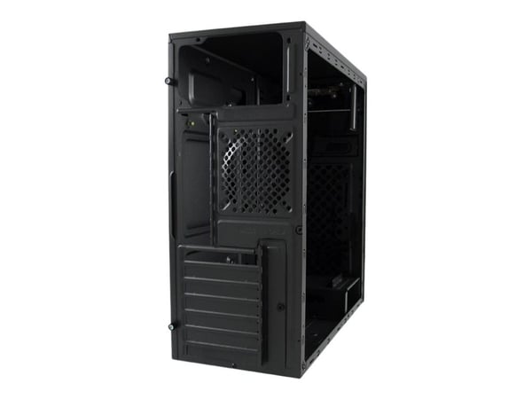 LC Power Classic 7038B - Tower - ATX - ingen strømforsyning - svart, børstet aluminiumssvart - USB/lyd