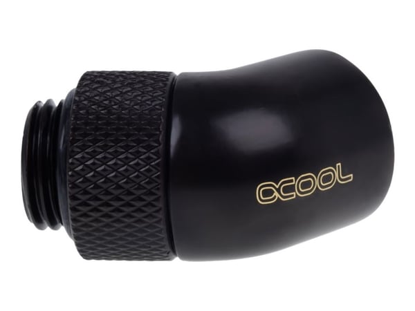 Alphacool Eiszapfen Connector Series - Vinklet armaturadapter for væskekjølesystem - mørkesvart