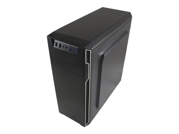 LC Power Classic 7038B - Tower - ATX - ingen strømforsyning - svart, børstet aluminiumssvart - USB/lyd