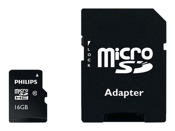 Philips FM16MP45B - Flashminnekort (microSDHC til SD-adapter inkludert) - 16 GB - Class 10 - microSDHC UHS-I