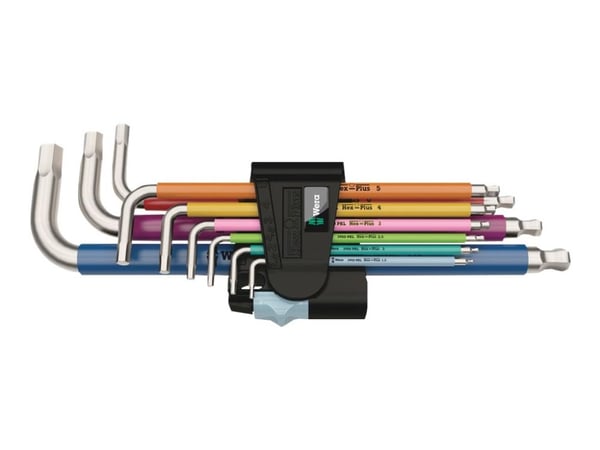 Wera 3950/9 Hex-Plus - L-nøkkelsett - 9 deler - inn holder
