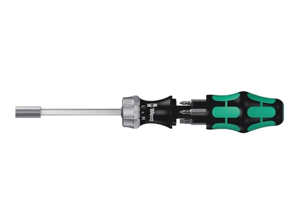 Wera Kraftform Kompakt 27 RA 1 SB - Skralleskrutrekker med bitsett - 6.35 mm