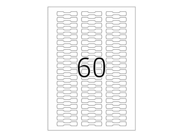 HERMA Special - Hvit - 49 x 10 mm 1500 etikett(er) (25 ark x 60) permanent selvklebende matte opake smykkepapiretiketter HERMA Special - Hvit - 49 x 10 mm 1500 etikett(er) (25 ark x 60) permanent selvklebende matte opake smykkepapiretiketter