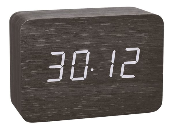 TFA CLOCCO - Alarmklokke - rektangulær - elektronisk - skrivebord - svart