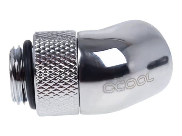 Alphacool istapvinkeladapter 45? dr - G1/4 AG til G1/4 IG - Chrome (17247)