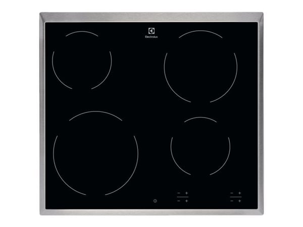 Electrolux Inspiration EHF16240XK - Keramisk komfyrtopp - 4 plater - Nisje - bredde: 56 cm - dybde: 49 cm - svart