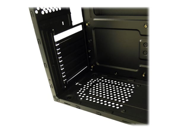 LC Power Classic 7038B - Tower - ATX - ingen strømforsyning - svart, børstet aluminiumssvart - USB/lyd
