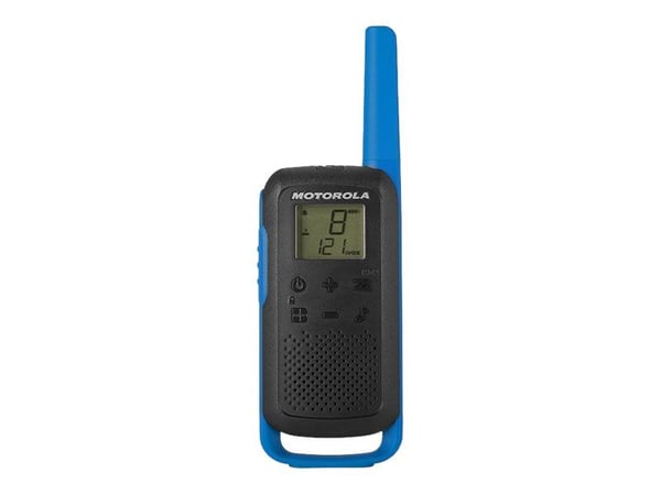 Motorola Talkabout T62 - Bærbar - toveis radio - PMR - 446 MHz - 16-kanalers - svart, blå (en pakke 2)
