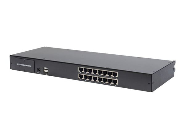 DIGITUS Professional DS-72217 - Omkopplare för tangentbord/video/mus - 16 x KVM port(s) - rackmonterbar