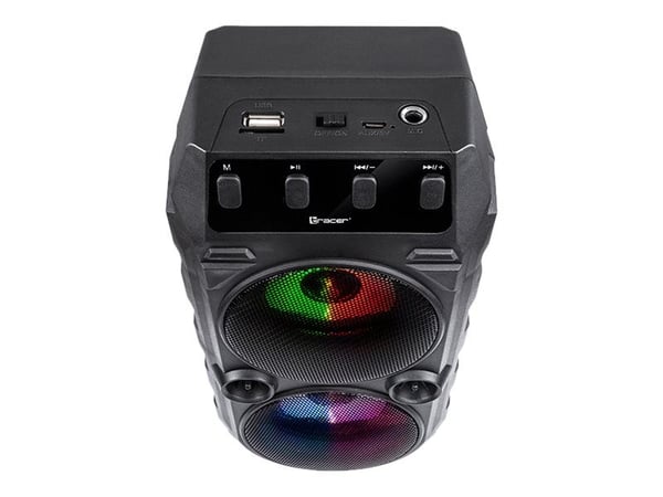Tracer SUPERBOX - Høyttaler - for bærbar bruk - 2.0-kanal - trådløs - Bluetooth - 10 watt - svart