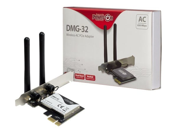 Inter-Tech DMG-32 - Nettverksadapter - PCI Express x1 - Wi-Fi 5