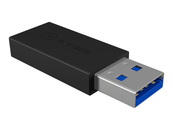ICY BOX IB-CB015, USB A 3.1 (Gen 2), USB C, Musta