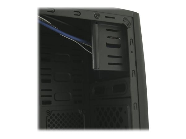 LC Power Classic 7038B - Tower - ATX - ingen strømforsyning - svart, børstet aluminiumssvart - USB/lyd
