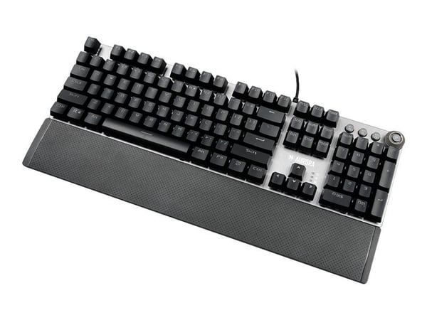 iBox AURORA K-3, Täysikokoinen (100 %), Langallinen, USB, Mekaaninen, QWERTY, Musta, Hopea