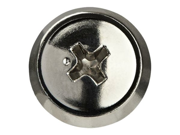 StarTech.com CABSCRWS1224, Ruuvi, Terästä, Kupukanta, Hopea, RoHS, REACH, 16,5 mm