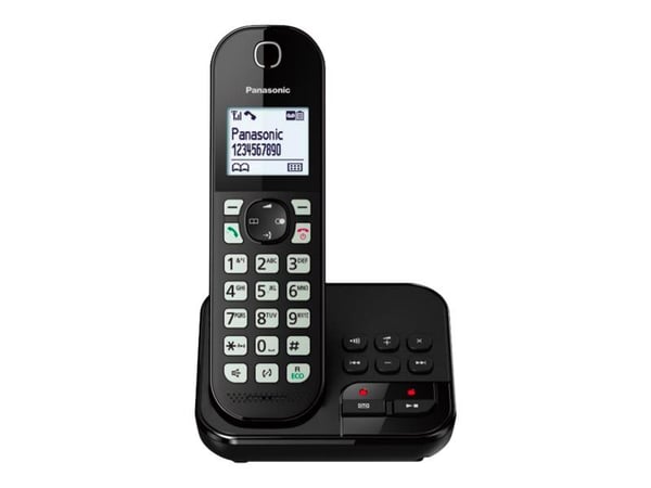 Panasonic KX-TGC462GB - Trådlös telefon - svarssysten med nummerpresentation - svart + 1 extra handuppsättning