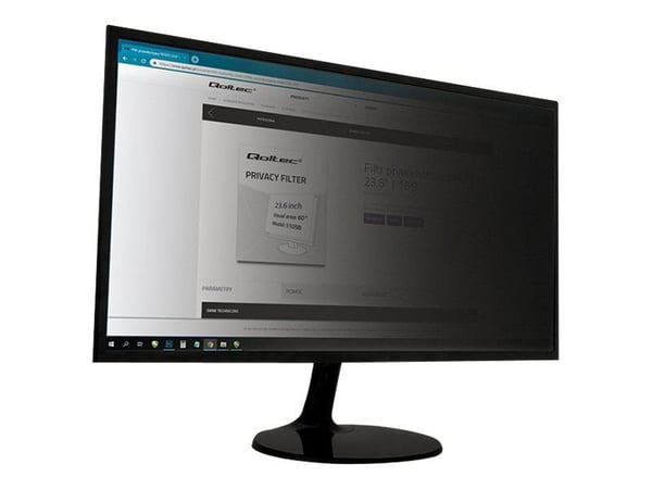 Qoltec - Personvernfilter for skjerm - 27" - gjennomsiktig