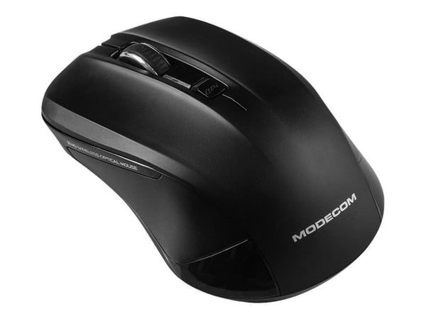 ModeCom MC-WM9.1 - Mus - ergonomisk - optisk - 4 knapper - trådløs - 2.4 GHz - USB trådløs mottaker - svart