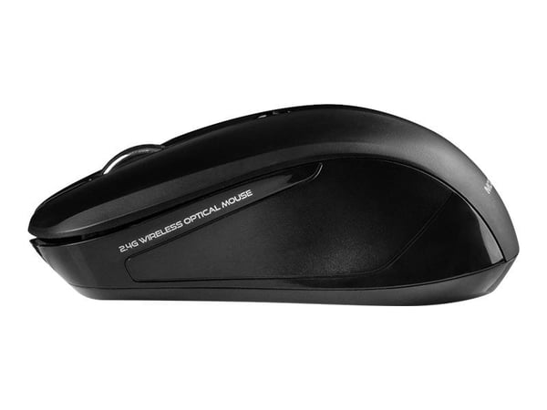 ModeCom MC-WM9.1 - Mus - ergonomisk - optisk - 4 knapper - trådløs - 2.4 GHz - USB trådløs mottaker - svart