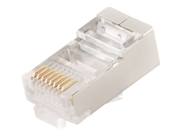 Gembird PLUG5SP/50, RJ-45, Läpinäkyvä, SF/UTP (S-FTP), RoHS, CE, ISO 9001, 50 kpl, 100 mm