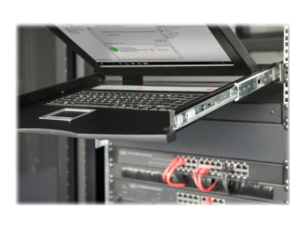 Digitus Professional DS-72211-3US - KVM-konsoll med KVM-svitsj - 16 porter - US - 19" - kan monteres i rack - 1366 x 768 @ 60 Hz - 1000:1 - svart, ...