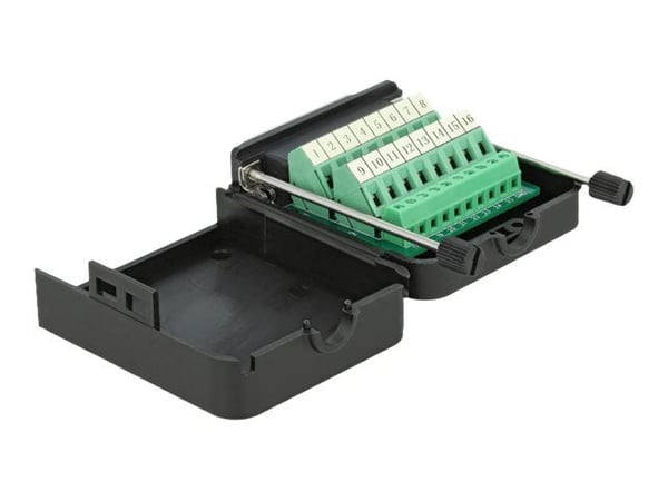 Delock - Parallelladapter - DB-25 (hunn) til 26-pins terminalblokker - tommelskruer