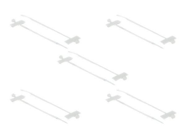 Delock Cable Tie with Label Tap - Kabelsamlare - 10 cm - vit (paket om 10)