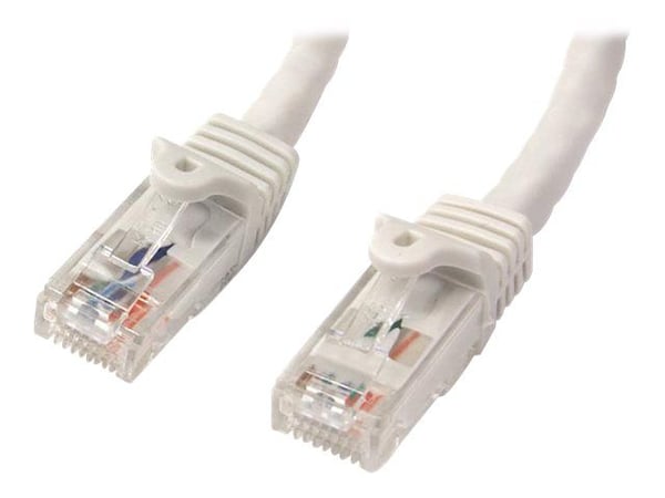 Startech 7.5m CAT6 Ethernet Cable, 10 Gigabit Snagless RJ45 650MHz 100W PoE Patch Cord, CAT 6 10GbE UTP Network Cable w/Strain Relief, White, Wirin...
