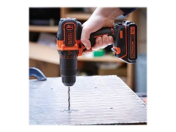Black & Decker BDCHD18KB-QW, Pistooliporakone, Avaimeton, Musta, Oranssi, 1 cm, 2,5 cm, 1 cm