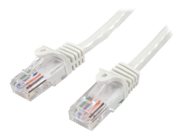 Startech 10m White Cat5e / Cat 5 Snagless Ethernet Patch Cable 10 m - Koblingskabel - RJ-45 (hann) til RJ-45 (hann) - 10 m - UTP - CAT 5e - uten hi...
