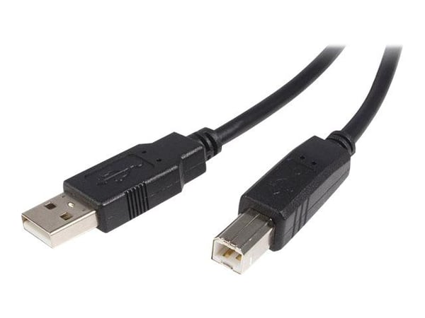 StarTech 0.5m USB 2.0 A to B Cable M/M - USB-kabel - USB (hann) til USB-type B (hann) - USB 2.0 - 50 cm - svart
