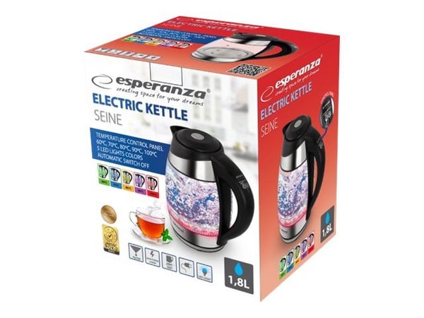 Esperanza Elektrisk vattenkokare 1,7L LED EKK026