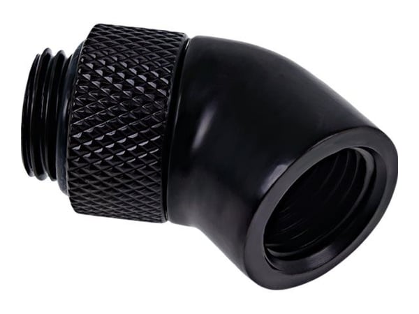 Alphacool Eiszapfen Connector Series - Vinklet armaturadapter for væskekjølesystem - mørkesvart